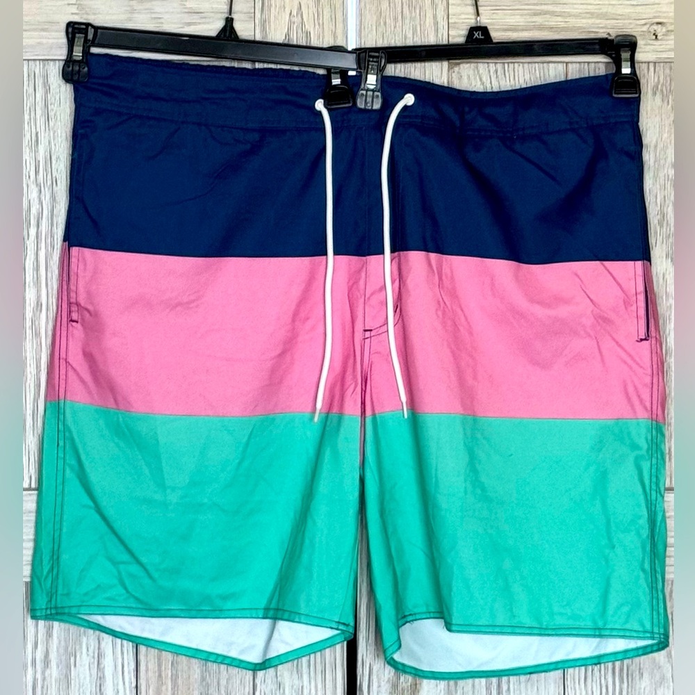 St. John's Bay Blue, Pink, & Mint Board Shorts Swimwear sz XXL. NWT